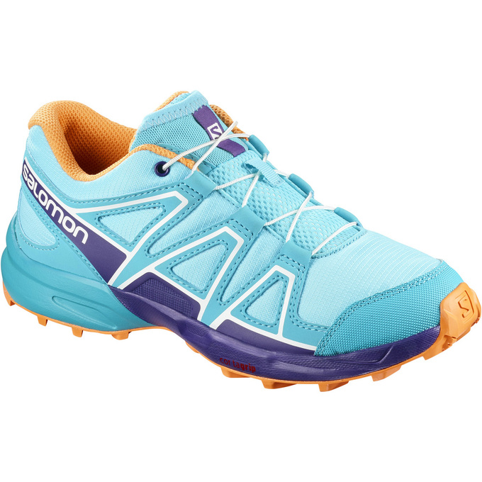 Salomon Israel SPEEDCROSS J - Kids Trail Running Shoes - Light Turquoise (EIKO-19605)